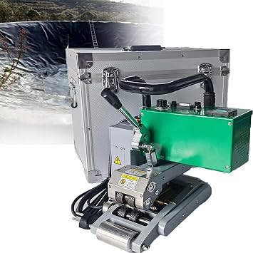 NYMFEA Geomembrane Hdpe Welding Machine Automatic 2100w Hot Wedge Welder, Automatic Climbing Welder Hot Wedge Welding Machine,for Sealing Thick Membrane 1.0-3.0mm