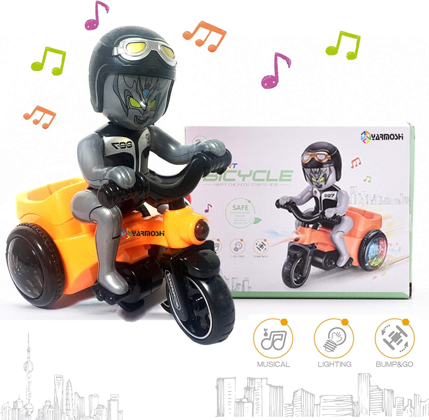 YARMOSHI RC Sport Stunt Man on Skateboard Robot Remote Control 360 Turn with One Leg Fun Gift for Boys Girls Includes Battery : Toys & Games