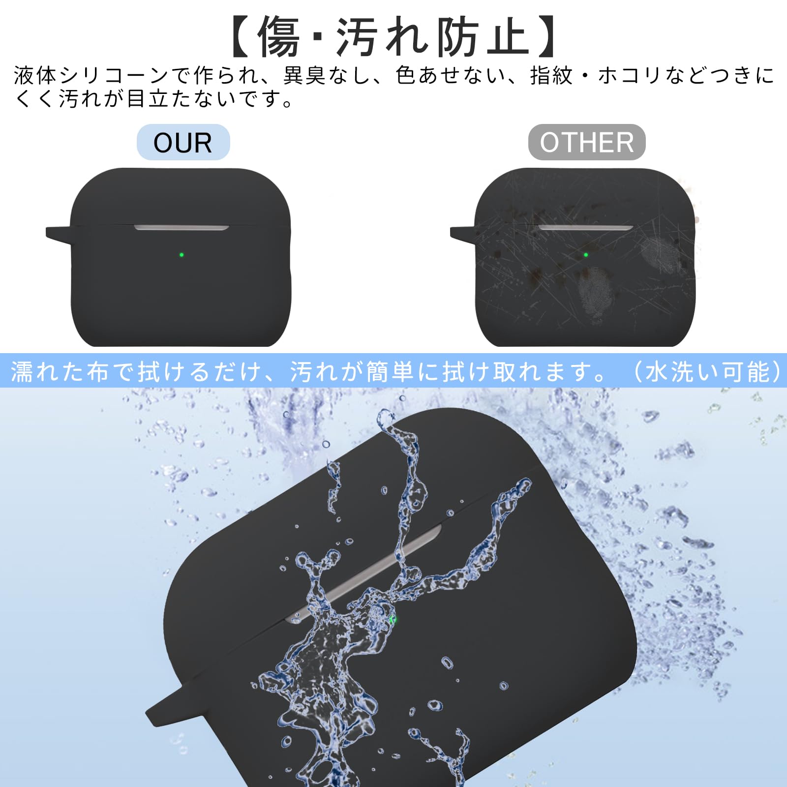 AirPods Pro 3本体 充電ケースイアーチップ付き破損あり Amazon | PRODELI For AirPods Pro 3 専用 ケース カバー 耐衝撃 キズ