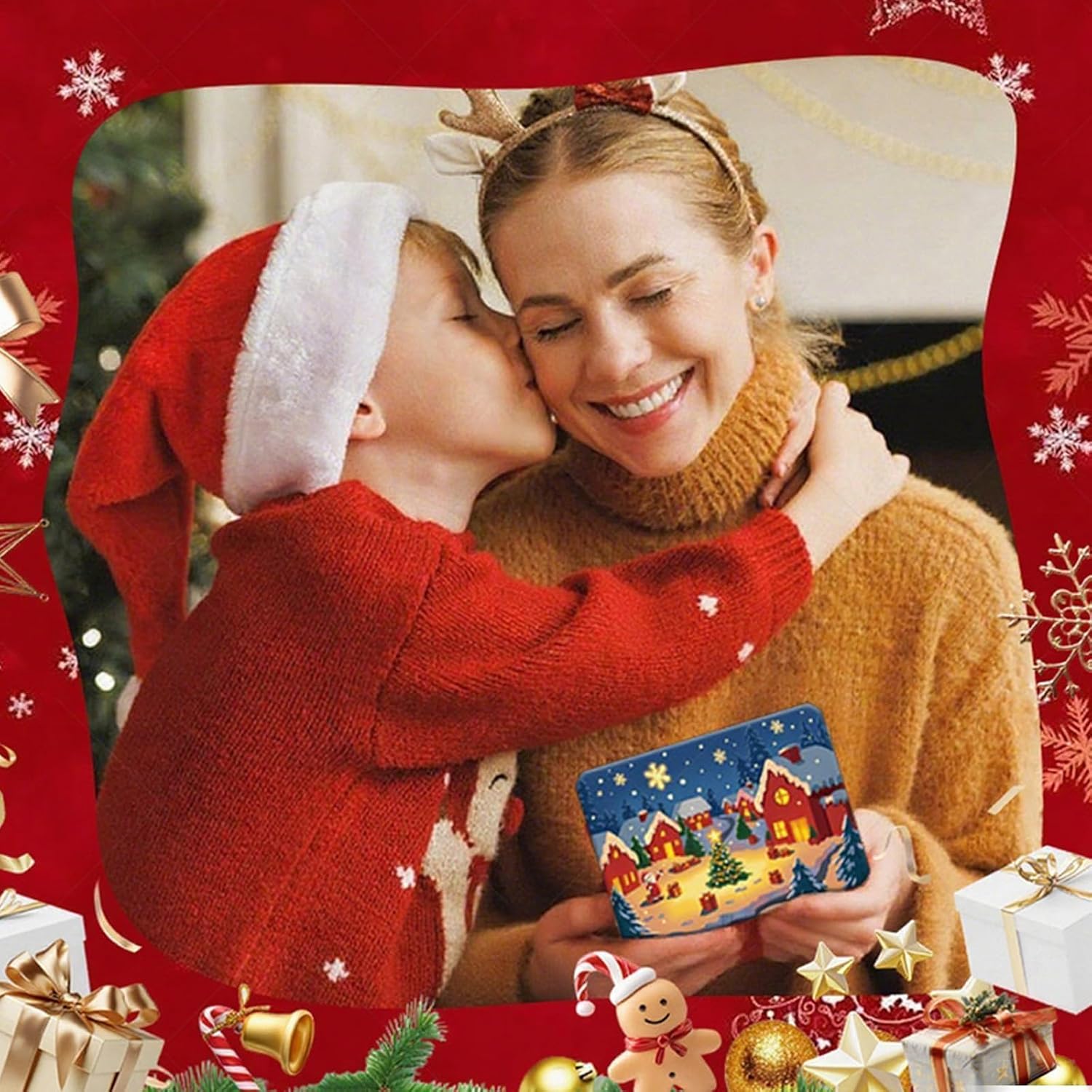 20PCS Christmas Gift Card Holder Boxes with 9 Xmas Designs for Party Favors,Small Gift Tin Boxes with Giftcard for Christmas Geeting,Multiple Holiday Presents Wrapping Box with Lids for Cash,Money