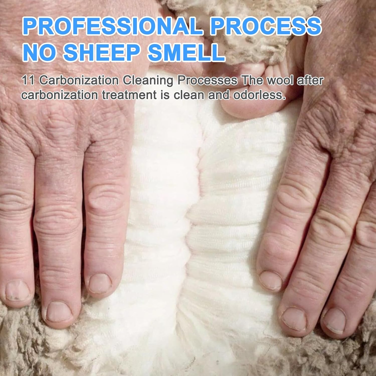 All Season Wool Comforter Duvet Insert King Size, Ultra-Soft Wool Filled Comforter, Medium Weight, Washable, Noiseless Cotton Shell(White) - Image 3