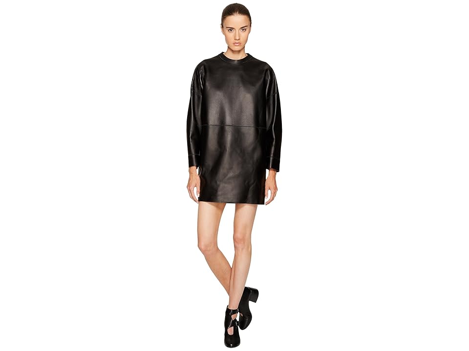 

DSQUARED2 Boned Leather Dress (Black) Women's Dress