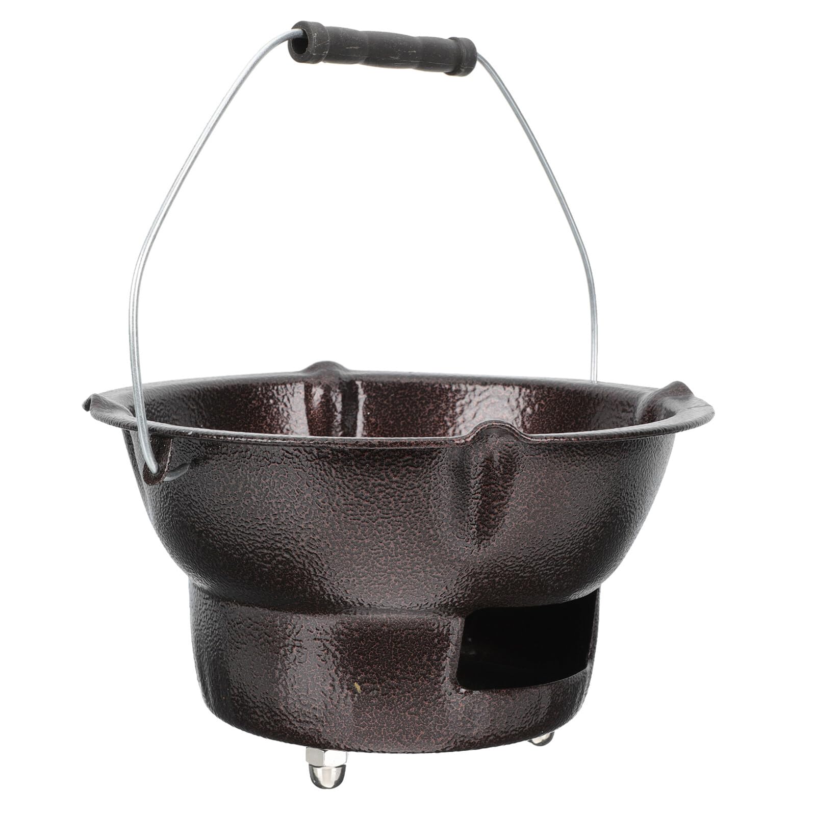 Poêle à charbon de bois pour camping et réchaud barbecue portable en fer