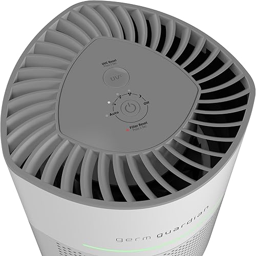 Miniatura 8 de Germ Guardian AirSafe+ - Purificador de aire inteligente con filtro HEPA 13 de 360, elimina el 99.97% de los contaminantes, habitaciones grandes de