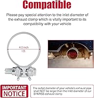 Vista 2 de ESPEEDER - Abrazadera de junta de escape de acero inoxidable con 1 bloque