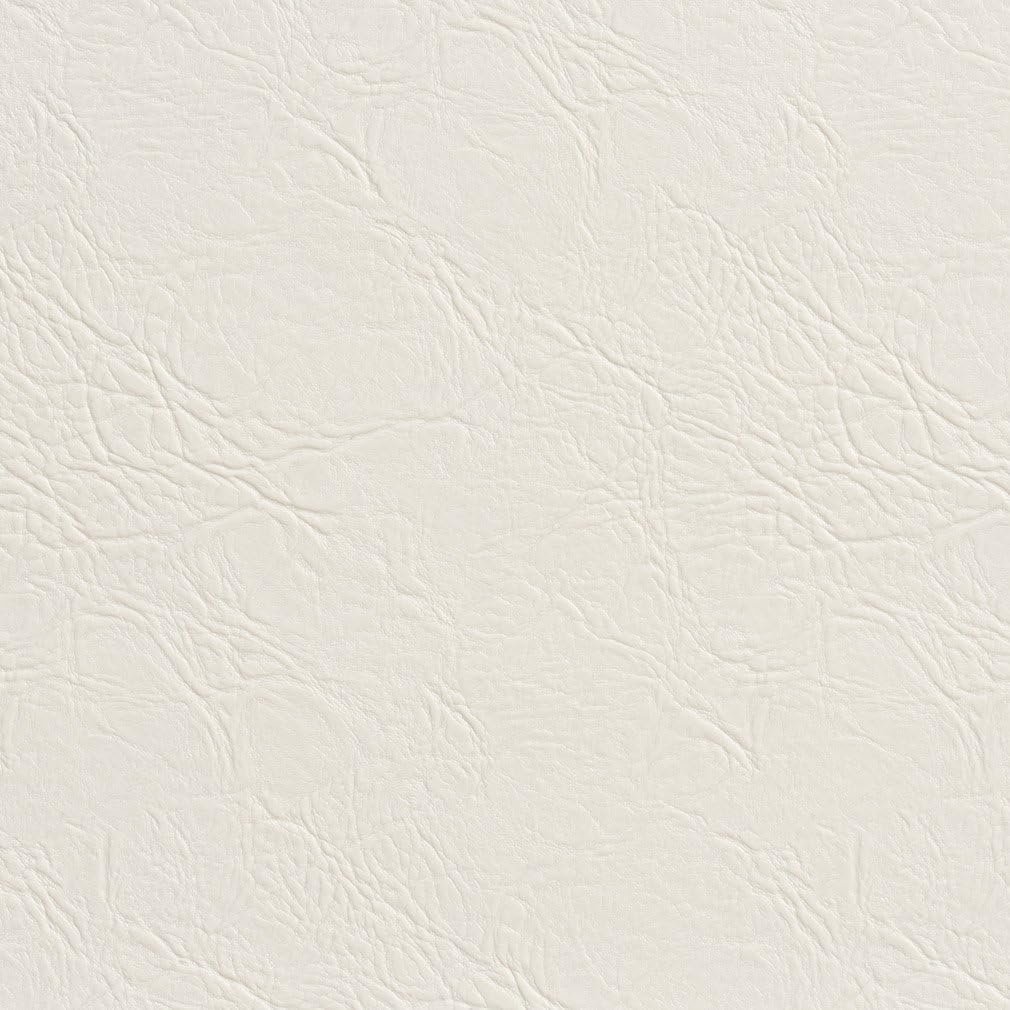 G384 White Metallic Leather Grain Upholstery Faux Leather by The Yard