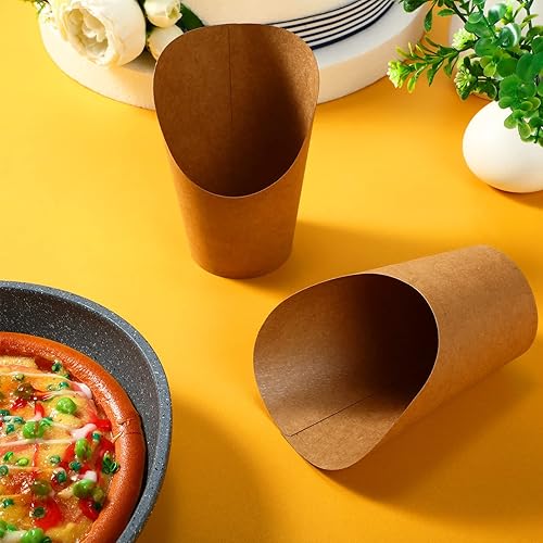 Miniatura 7 de 150 piezas de soporte para tazas de patatas fritas francesas, tazas de charcutería, vasos desechables para aperitivos, suministros para hornear,
