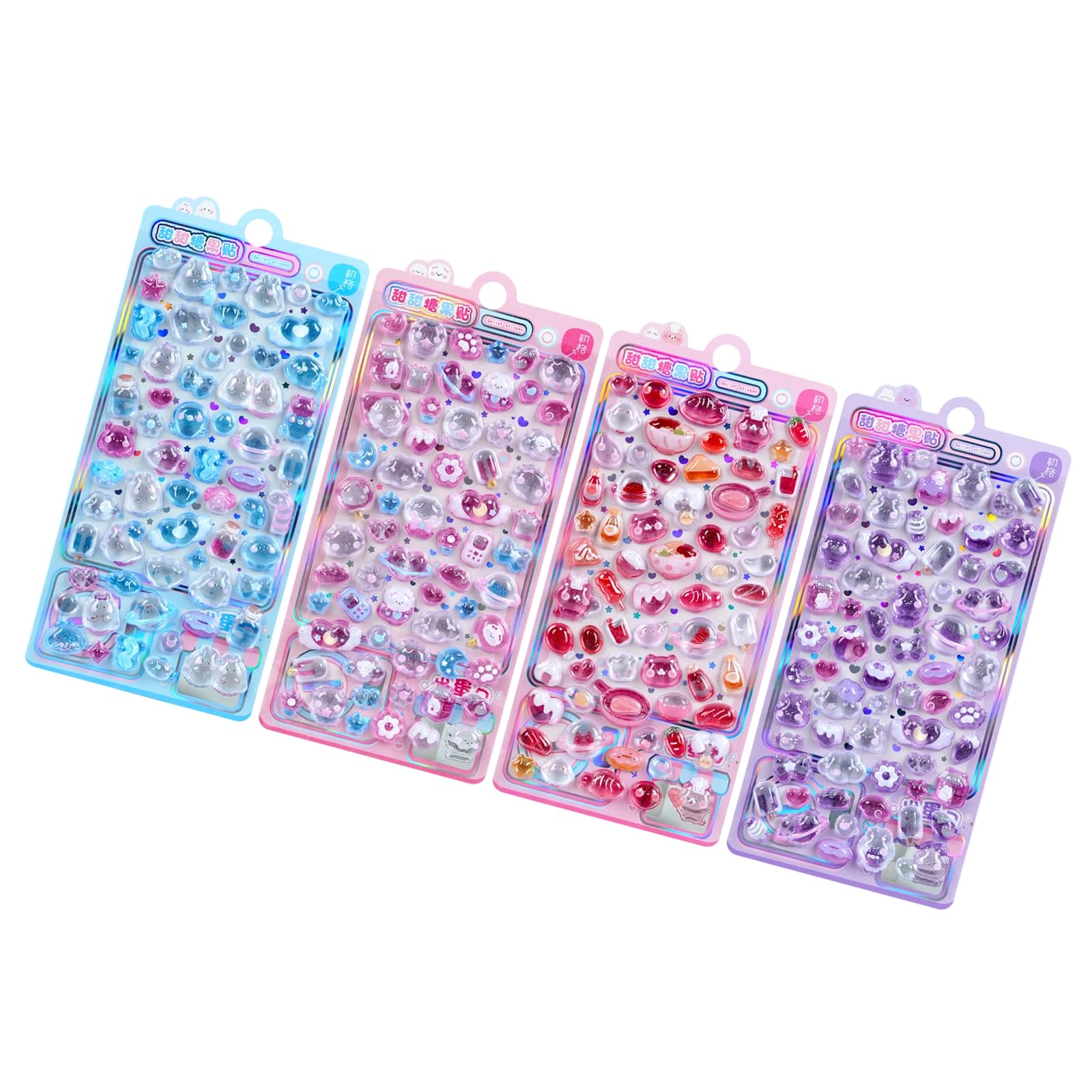 Embossed Sticker Waterproof Decorative Sticker for Kids Room Wall Decoration Card Making Scrapbooking Project