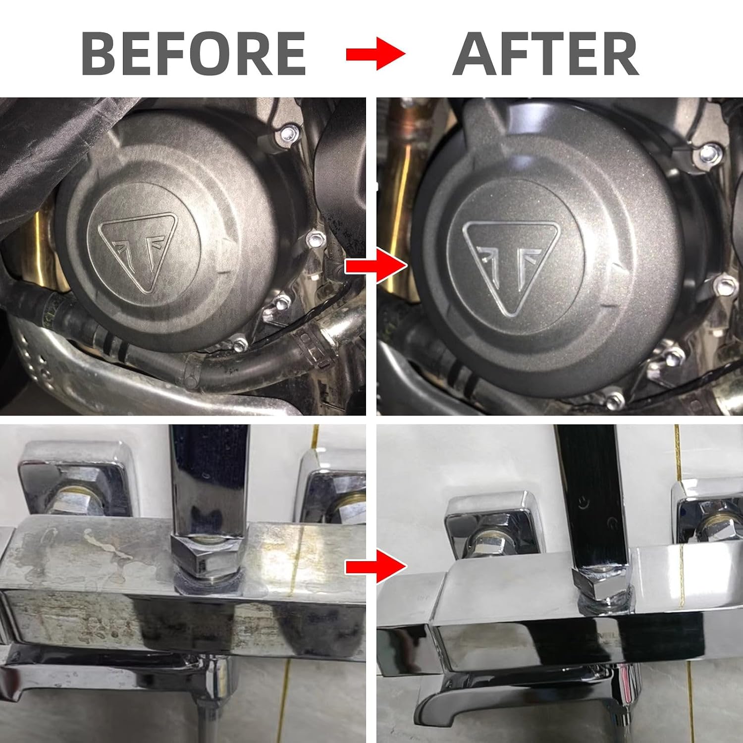 LOCBONDSO Metal Polish Paste - Cleans, Restores & Protects with Rust Therapy | Scratch Remover - Removes Oxidation, Tarnish & Scratches from Chrome, Stainless Steel, Brass, for Cars, Jewelry (1.76oz)