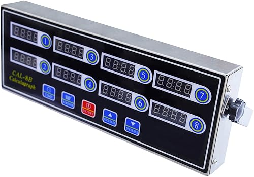 EVEDMOT Temporizador de cocina digital comercial de 8 canales, temporizador de calculágrafo de acero inoxidable con alarma fuerte para restaurante,