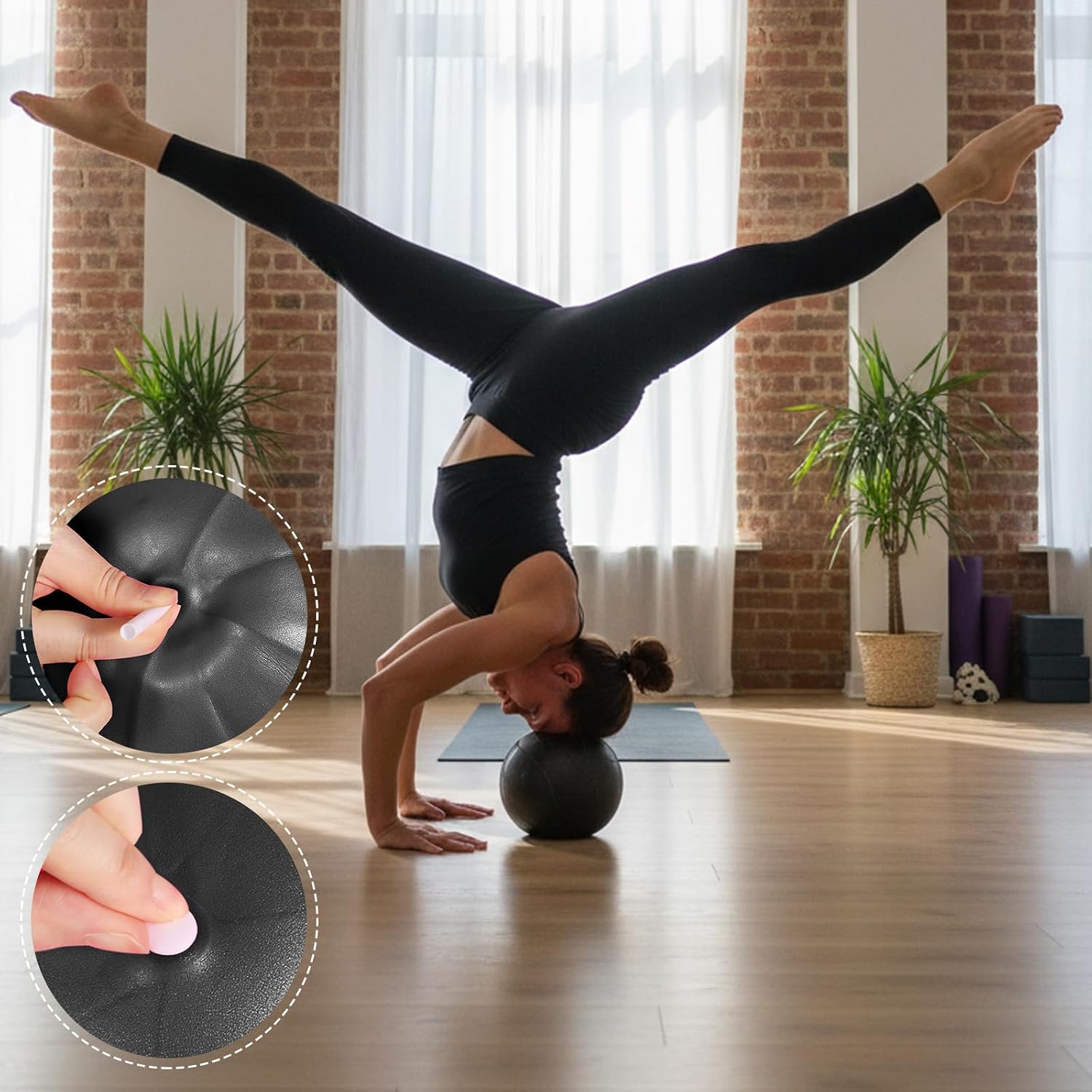 Sotiff 20 Pcs Small Exercise Pilates Ball Bulk 9 Inch Mini Yoga Ball Anti Burst and Slip for Stability Fitness Physical Therapy Stretching & Core Workout at Home Gym Class