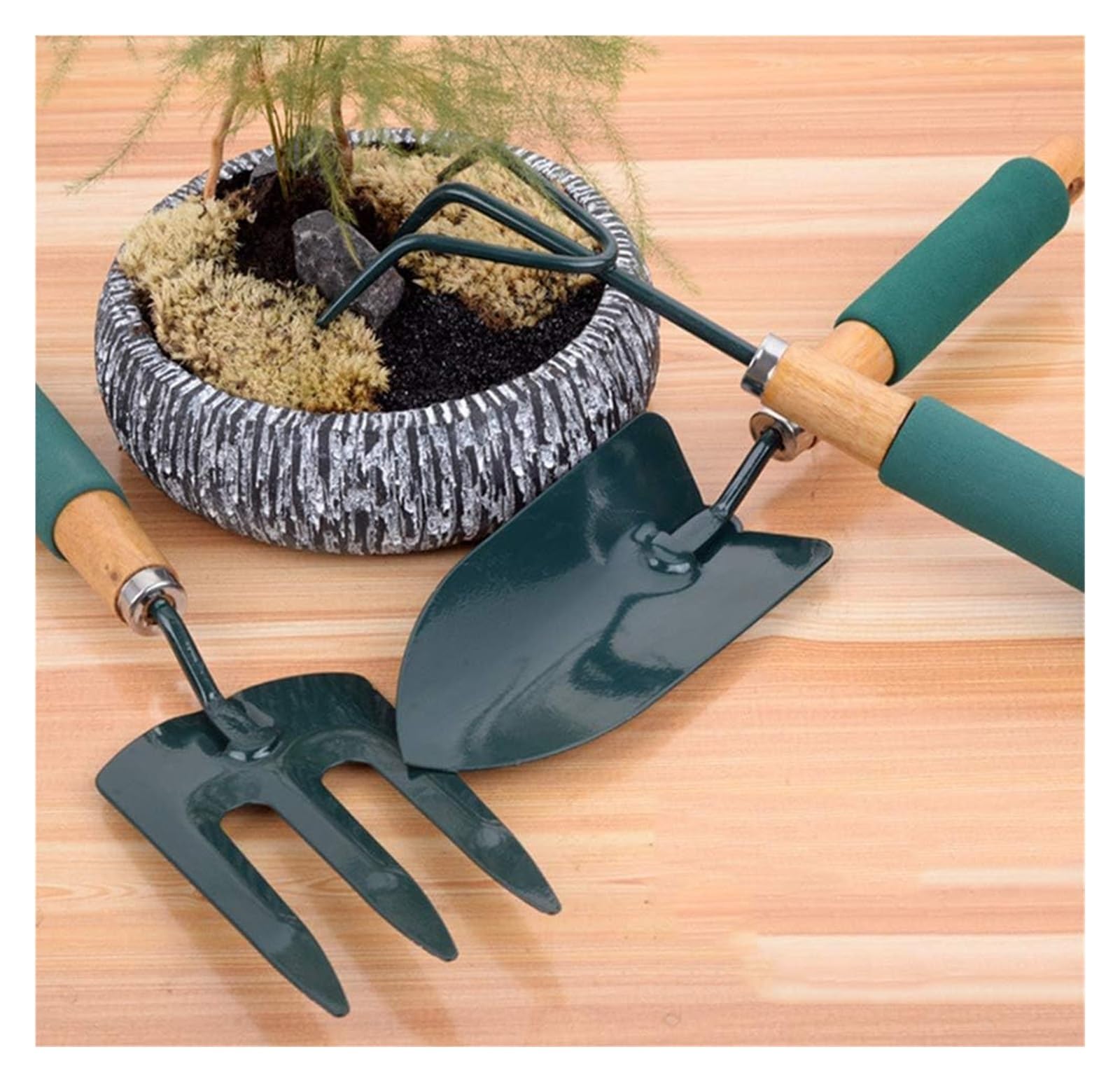 Mini Juego de Herramientas de jardinería, 3 Piezas de Herramientas de jardinería, Herramientas manuales de jardín, Regalos de jardinería for Mujeres y niños.