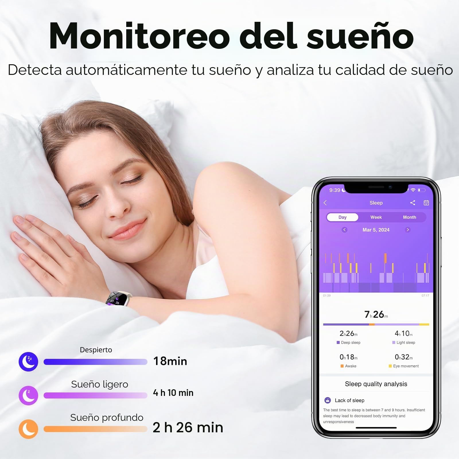 CASCHO Reloj Inteligente Hombre Mujer,1.91" HD Smartwatch con Llamadas Bluetooth,100+Modos Deportivos Pulsera Actividad con Pulsómetro/Monitor de Sueño,Impermeable IP68 para Android iOS,Blanco Hueso