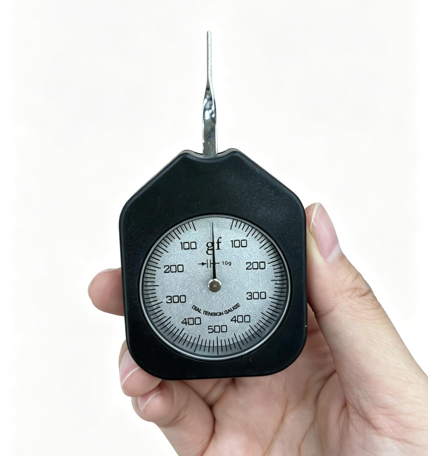Portable Tensionmeter Dial Tension Gauge Single Needle Type Handheld Tension Tester Meter with Max Tension Measuring Value 500g