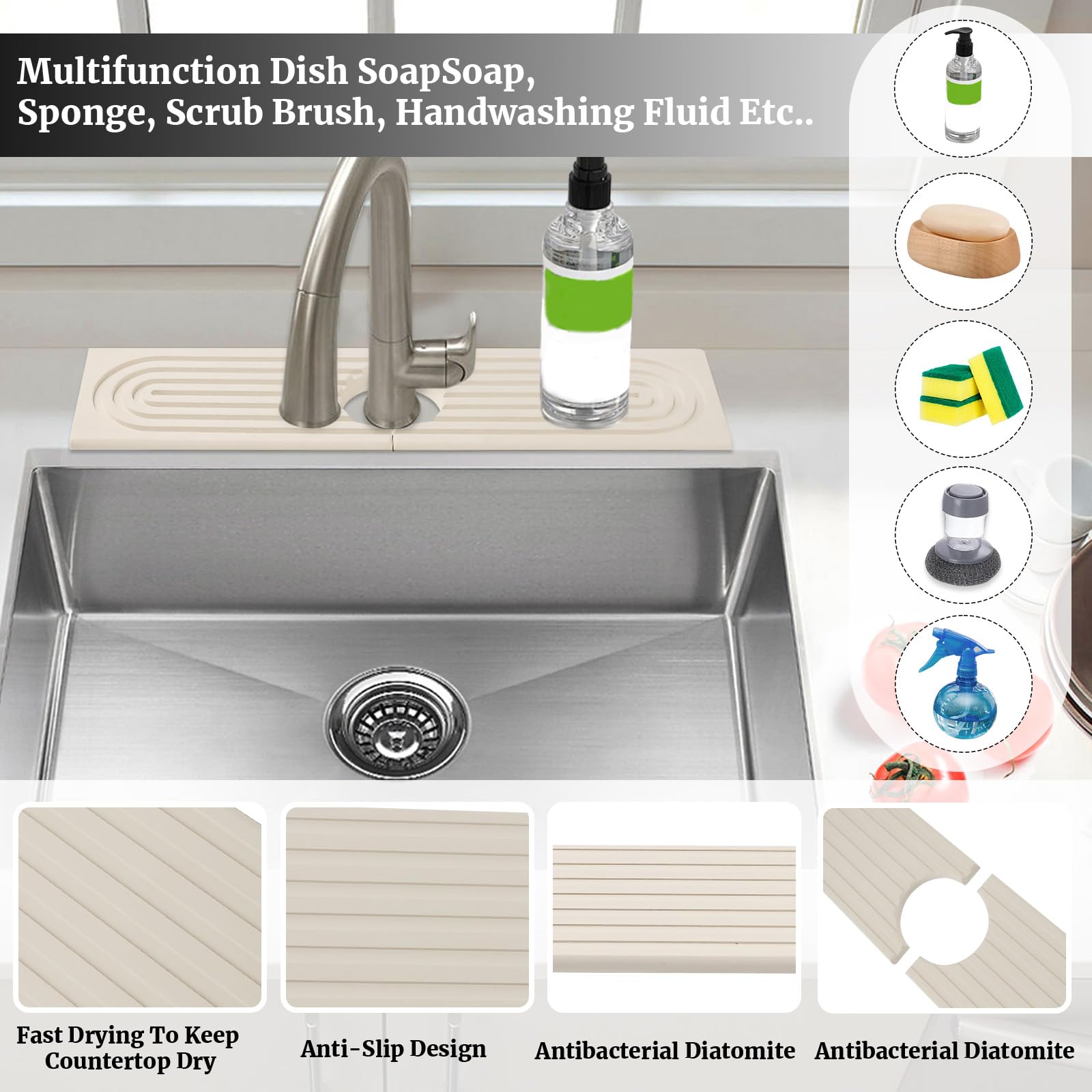 Scolapiatti Da Lavandino Con Vassoio, Acciaio In Vendita Online, Gocciolatoio Pe