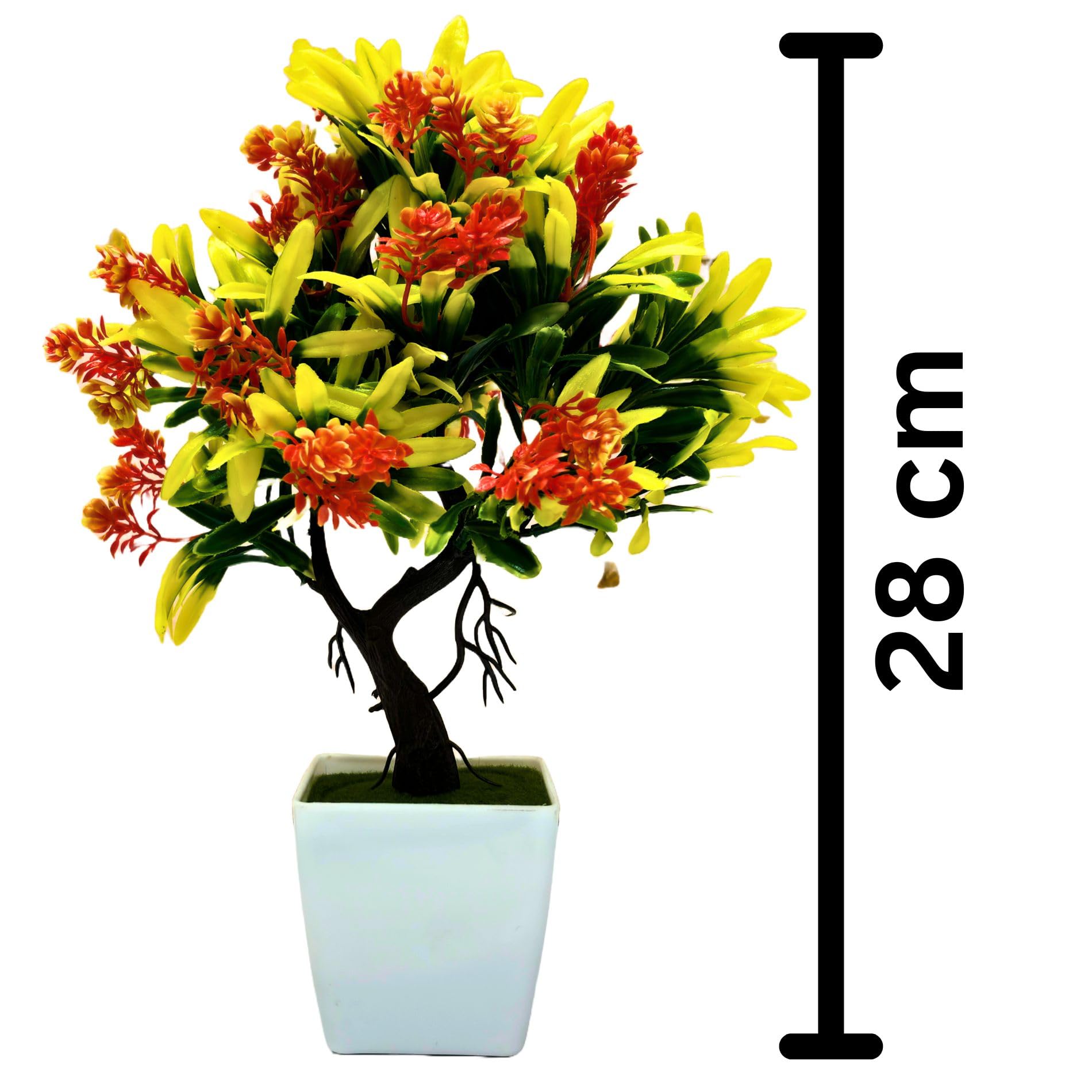 Dekorly Artificial Plant with Plastic Pot (Green, 1 Piece) - Image 2 thumbnail