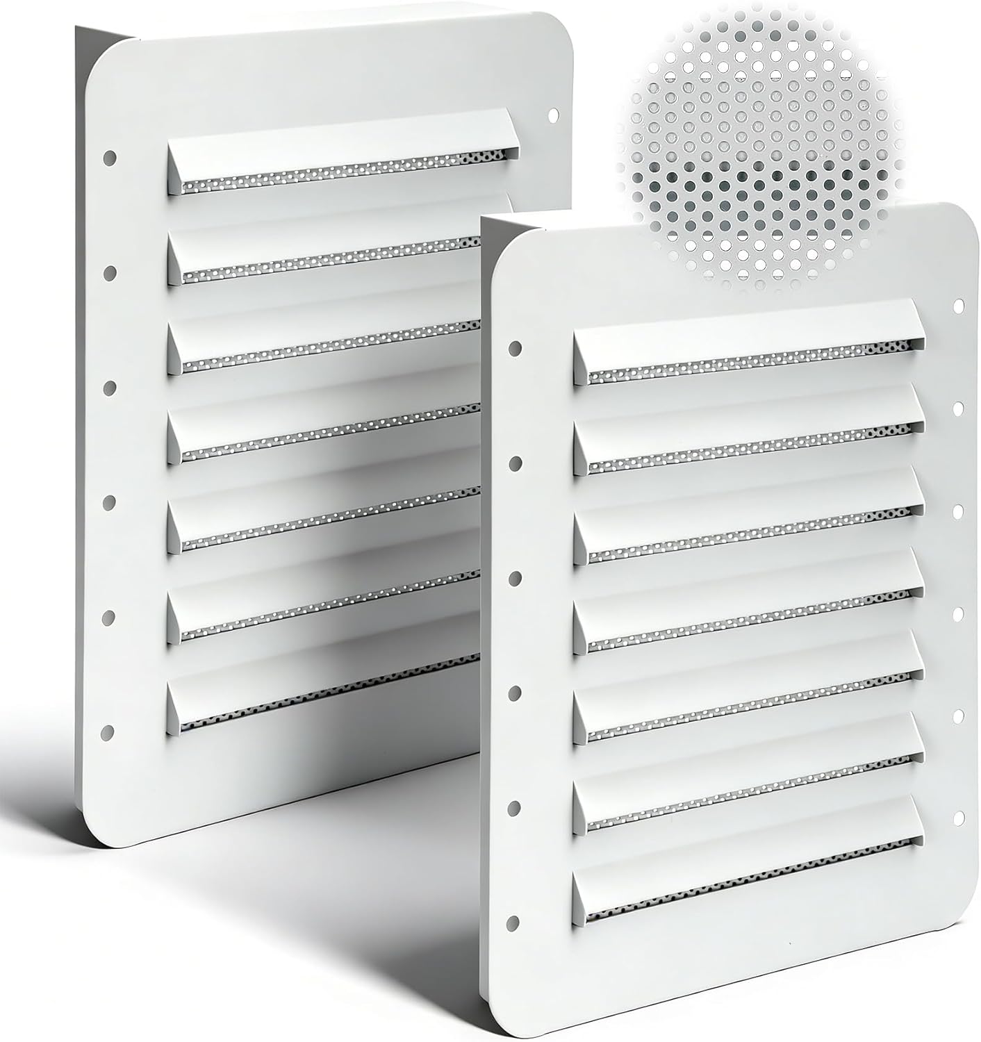 2 Pack Steel Shipping Container Vents with Screens, Heavy Duty Shipping Container Air Vents with Metal Mesh, Increase Air Circulation, Air Vent for Shipping Container House, Offices and Cabins