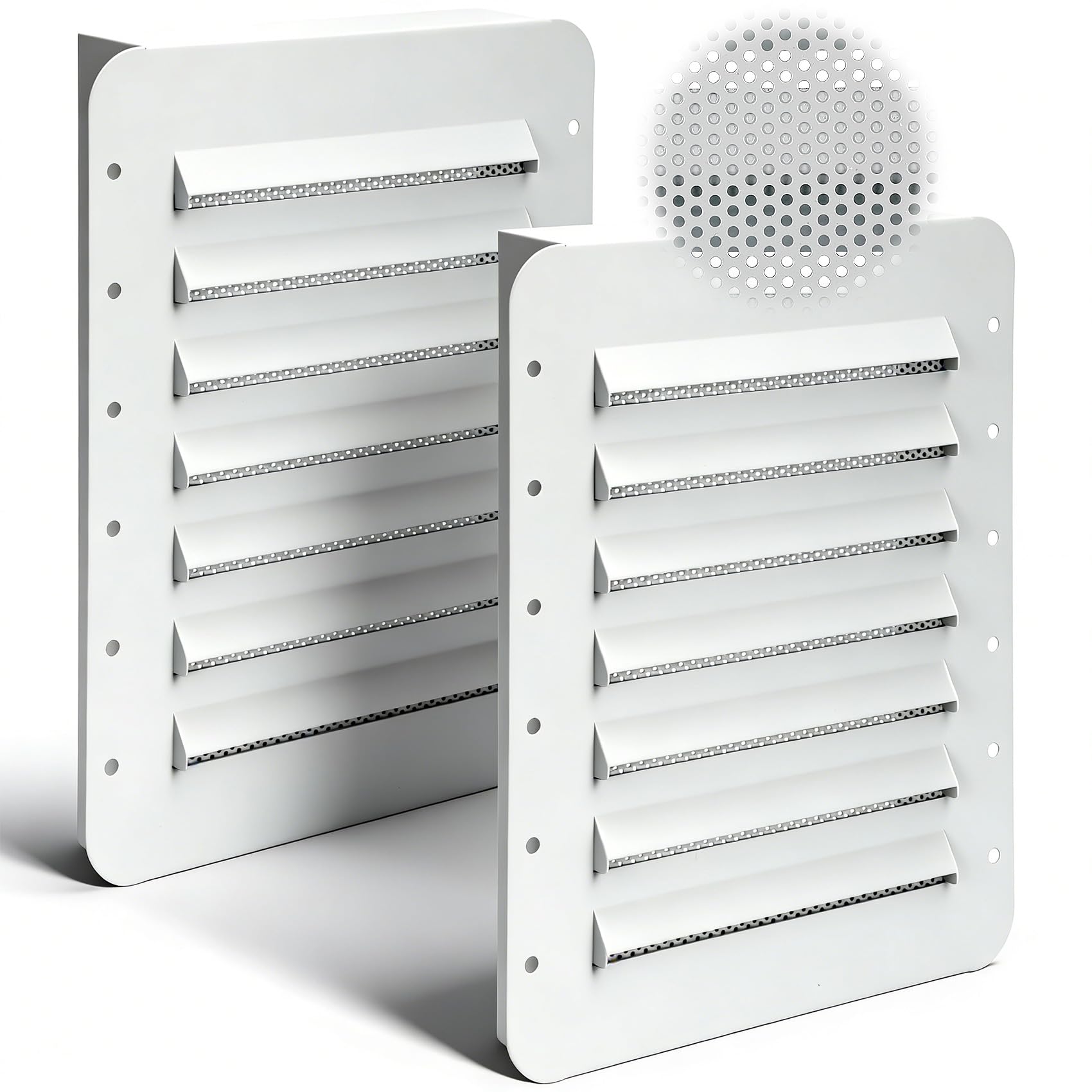 Photo 1 of 2 Pack Steel Shipping Container Vents with Screens, Heavy Duty Shipping Container Air Vents with Metal Mesh, Increase Air Circulation, Air Vent for Shipping Container House, Offices and Cabins