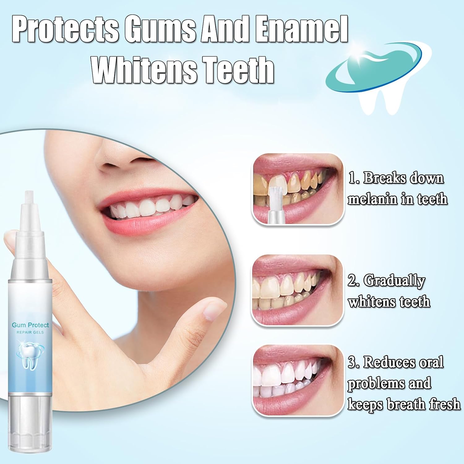 2Pcs Gum Repair Gel,Gum Repair for Receding Gums, for Daily Gum Health & Comfort