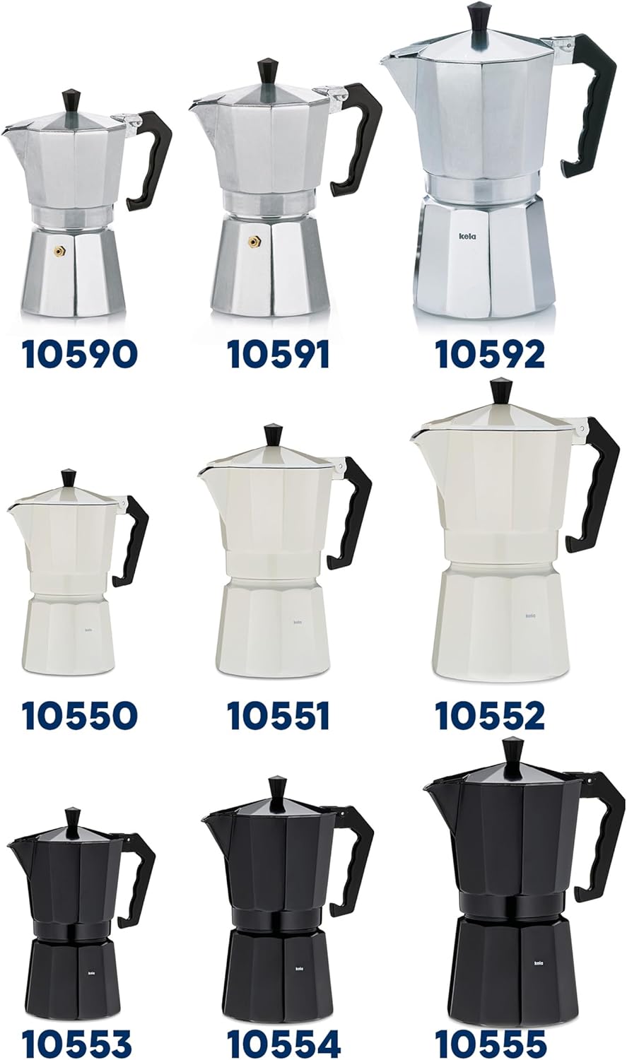 Kela "Italia Espresso Maker, Aluminium, Silver, 150 ml