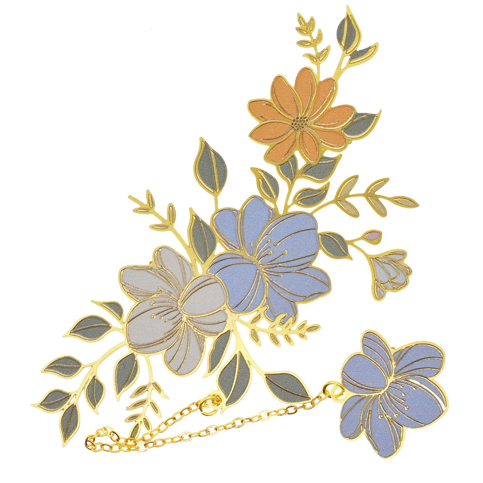 BLBMH Flowers Bookmark for Women Mother's Day Gifts Teacher Appreciation Gifts Birthday Christmas Unique Gifts Cute Funny Metal Book Marks for Grils