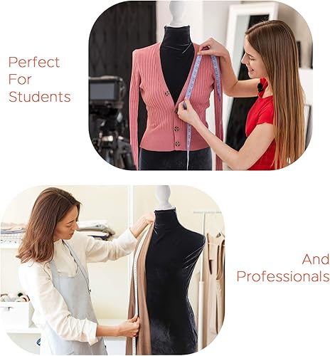 Vista 3 de Navadeal maniquí de terciopelo, silueta de la parte superior para exhibir prendas.