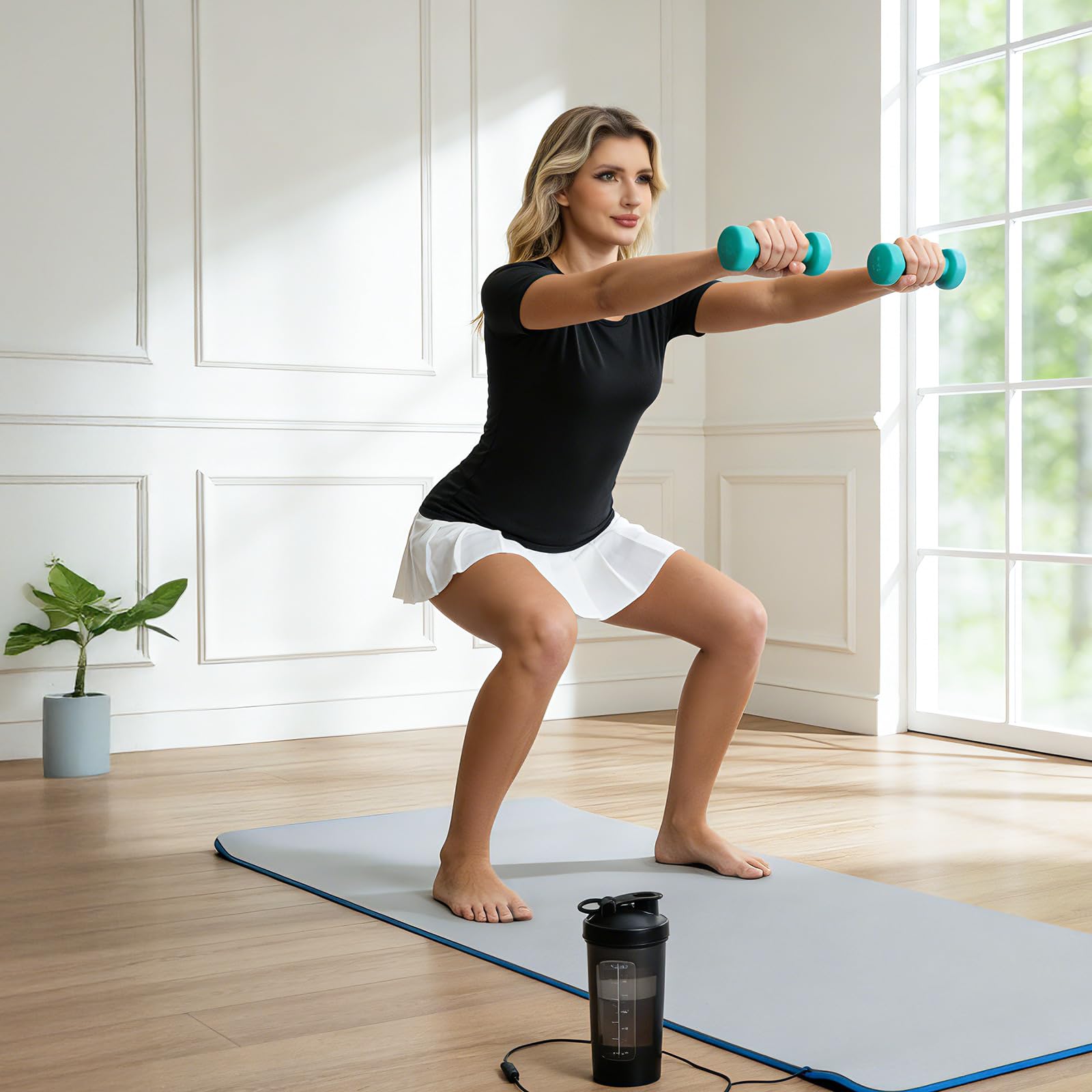 Homord Maglietta Sportiva Donna T-Shirt Fitness Traspirante Morbida Maglia Manica Corta per Palestra Yoga Corsa Running Allenamento - 3