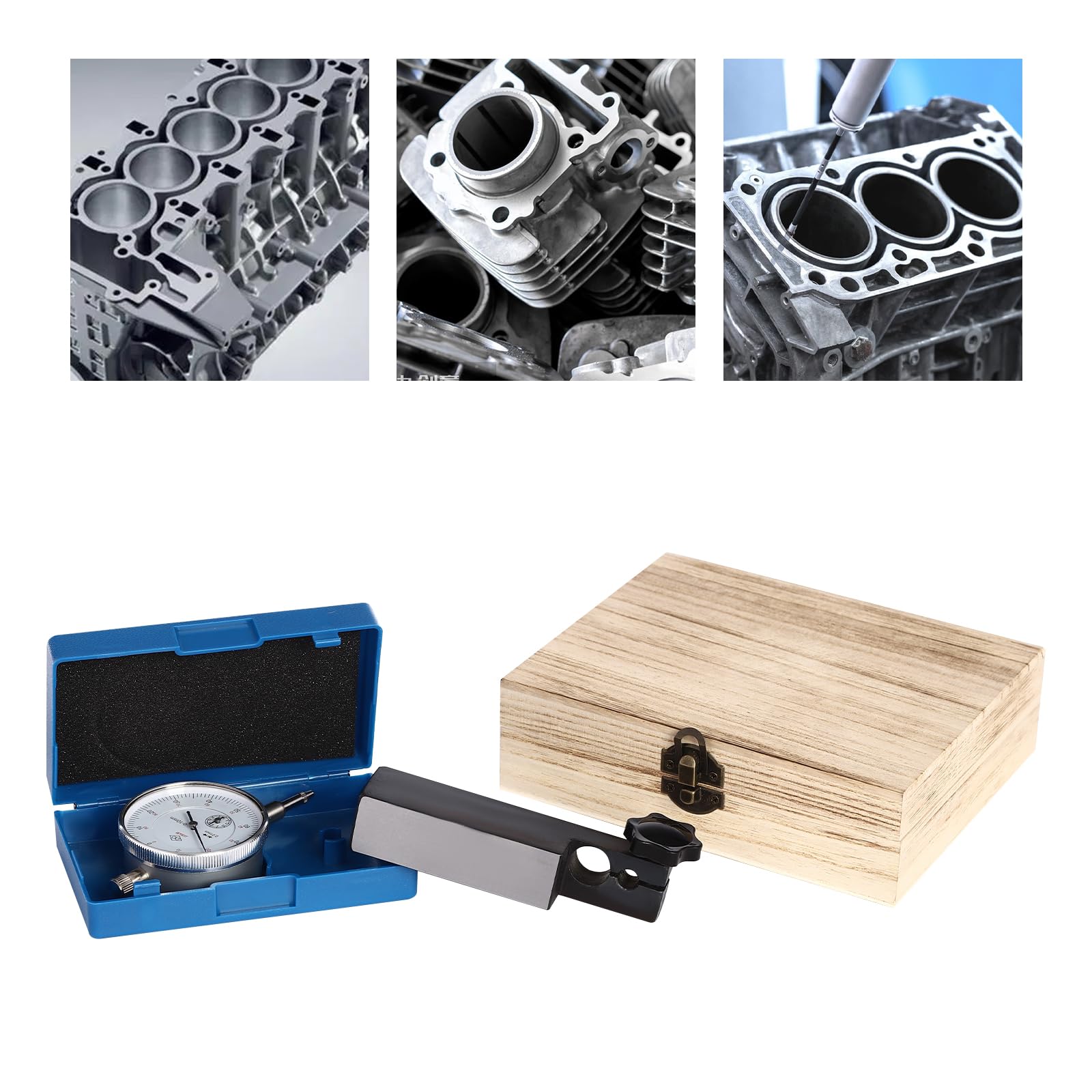 SODONAD 6434 Cylinder Liner Protrusion Gauge High Precision Dial Indicator, Cylinder Liner Measurement Tool for All Diesel Engines, Measuring Range 0-10mm, Resolution 0.01mm