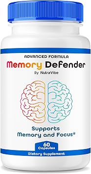 Memory Defender Capsules- Premium Daily Support to Sharpen Memory, Focus & Concentration, All-Natural Ingredients for Balanced Health and Function, Easy-to-Swallow Pills 60 Capsules