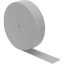 Boxonly Elastic Bands for Sewing Light Grey 1 inch 10 Yard Knit Elastic Spool 2.5cm Width High Elasticity Sewing Band for Wigs, Waistband, Pants