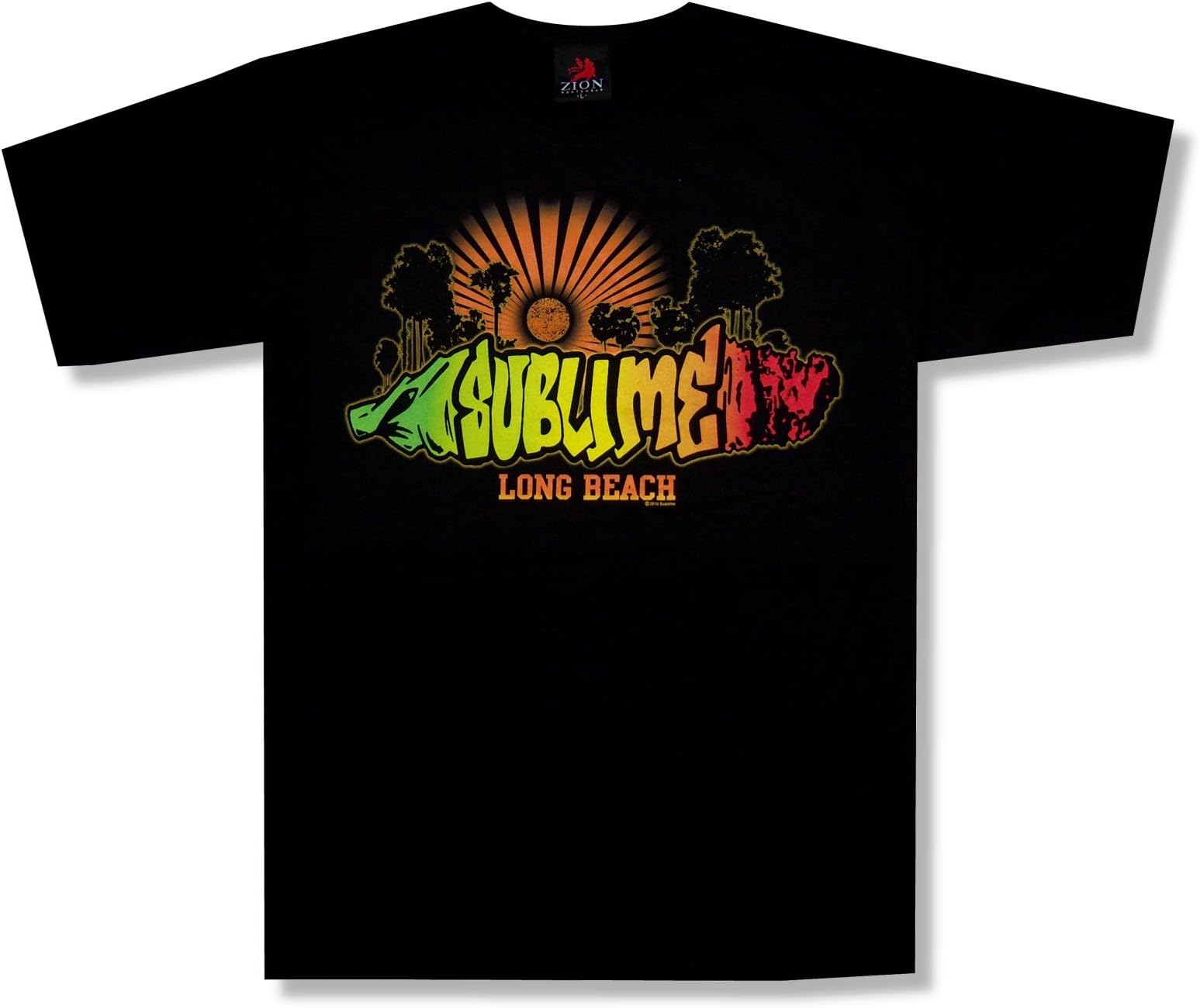 Zion Adult Sublime "Rays" Black T-Shirt (X-Large)