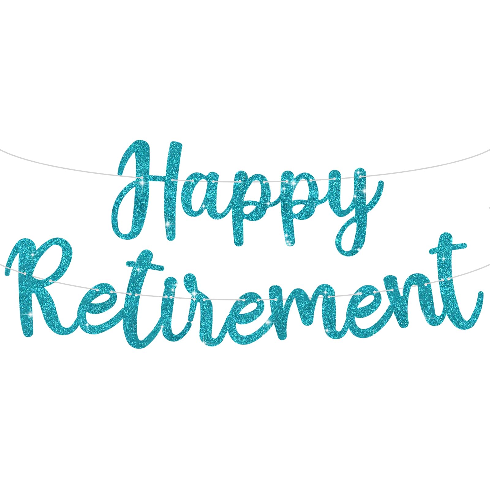 BEISHIDA Pre-Strung Lake Blue Happy Retirement Banner Party Decoration