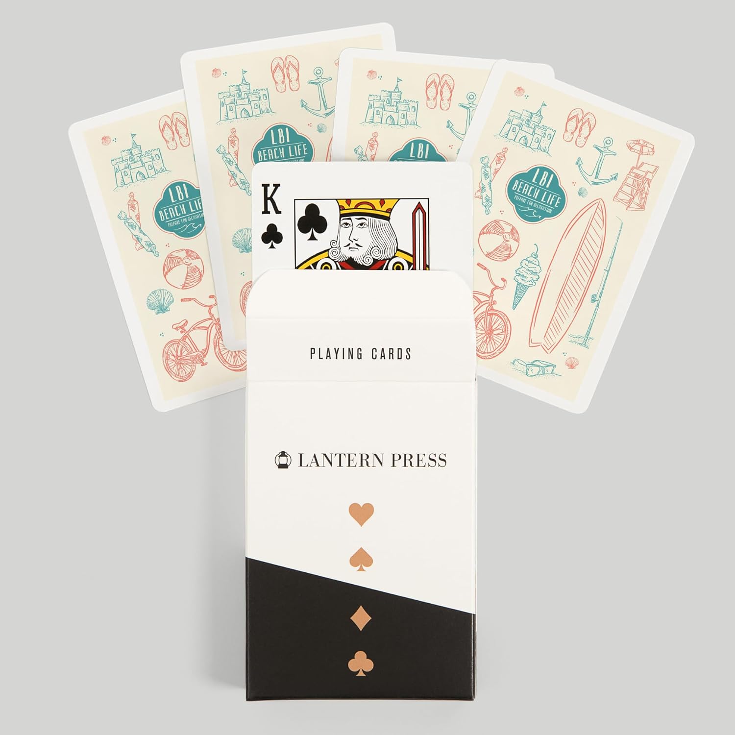 Lantern Press Long Beach Island, New Jersey, LBI, The Beach Life, Simply Said, 52 Playing Cards for Adults, Poker Size Card Deck