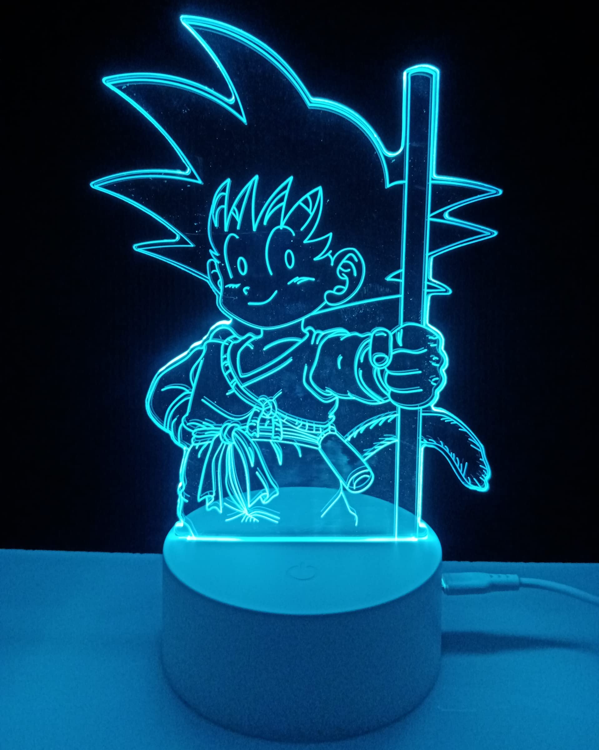 Lampada da notte 3D - Anime Illusion - Lampada a LED - Per la stanza dei bambini - Decorazione della stanza - Regalo per feste - Manga Solo livellamento 3D -16 colori
