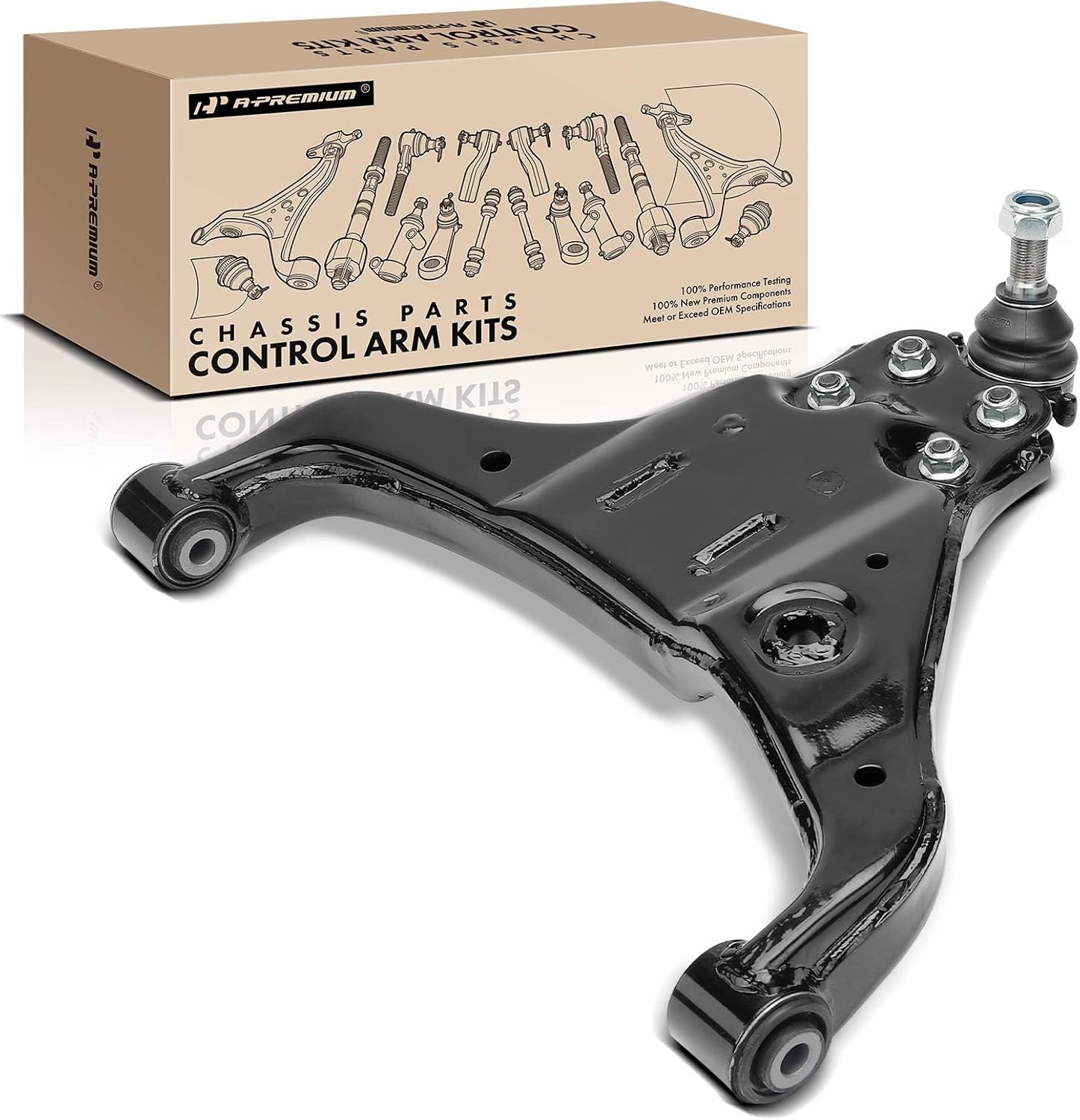 A-Premium Front Right Lower Control Arm, with Ball Joint & Bushing, Compatible with Chevrolet Colorado 2004-2012, GMC Canyon 2004-2012, Isuzu i-280 2006, i-290 2007-2008, i-370 2007-2008