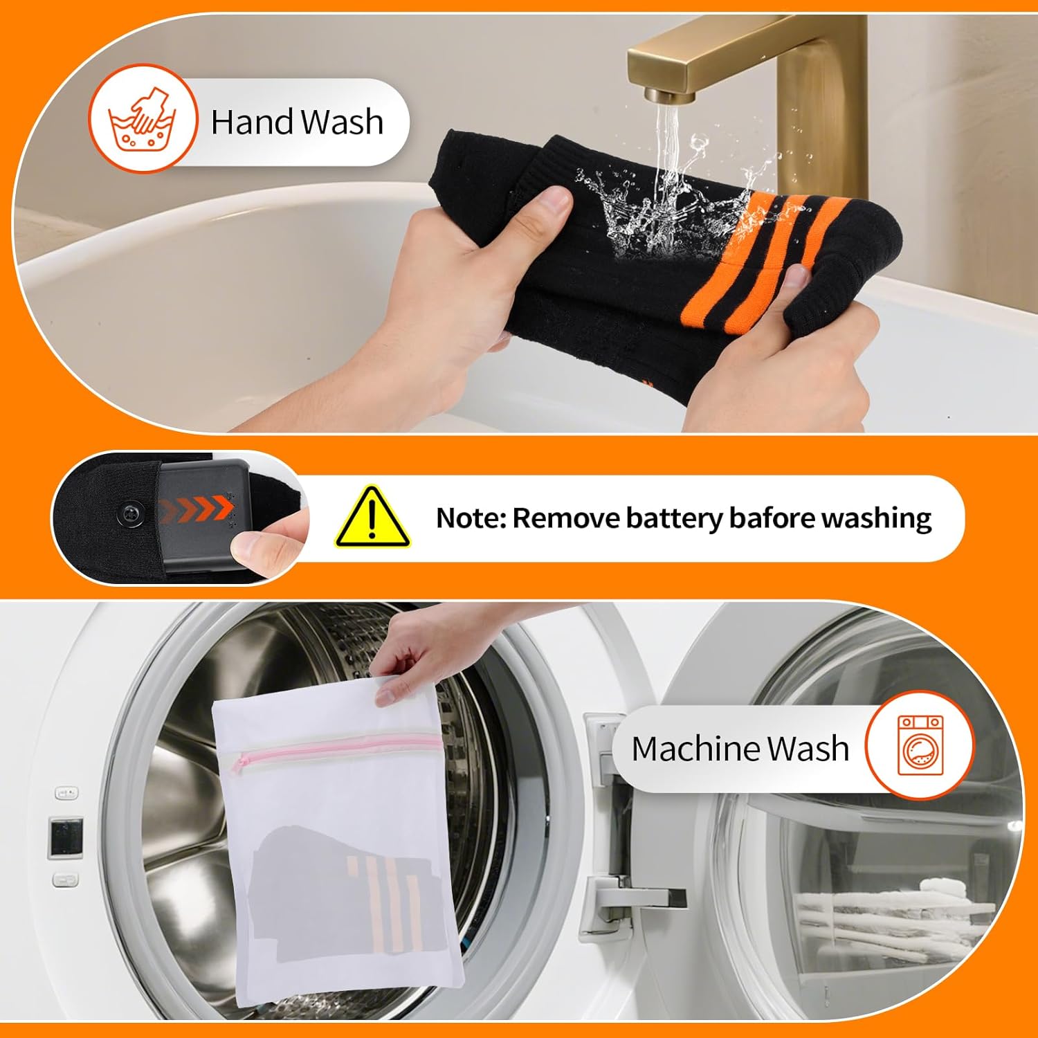 Heated Socks for Men Women, Rechargeable Electric Heated Socks with 4 Heating Levels, Washable Warm Socks for Winter Hunting Outdoor Working Skiing Hiking Cycling Camping Fishing