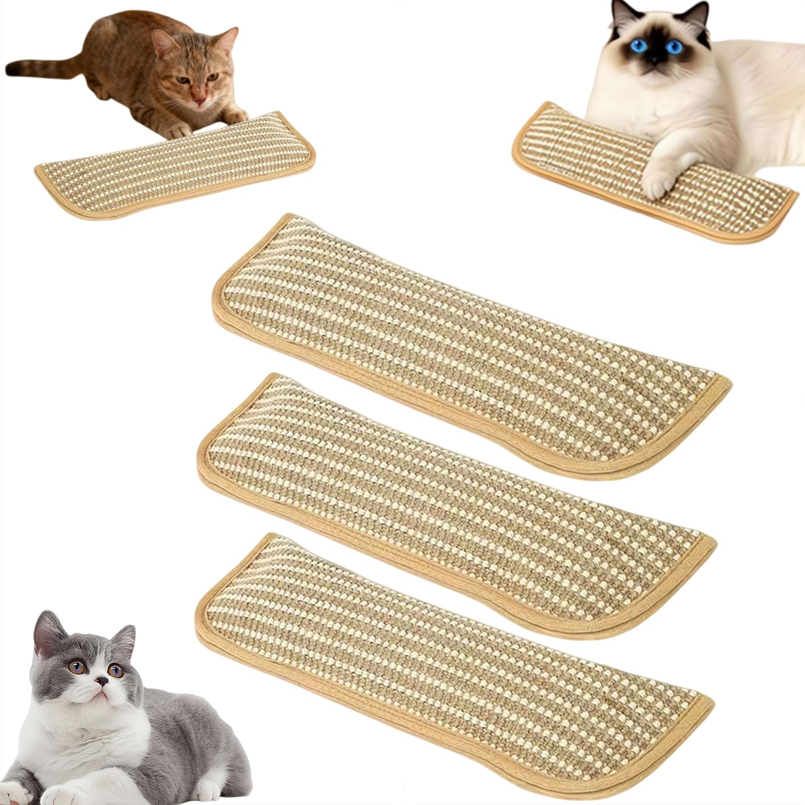 Catnip Pillows, Catnip Toys for Indoor Cats, Sisal Scratching Pad, Bite Resistant Kitten Teething Toys, Cleaning Scratching Pad for Cats, Interactive Cat Nip Kicker Toy, for Anxiety Relief