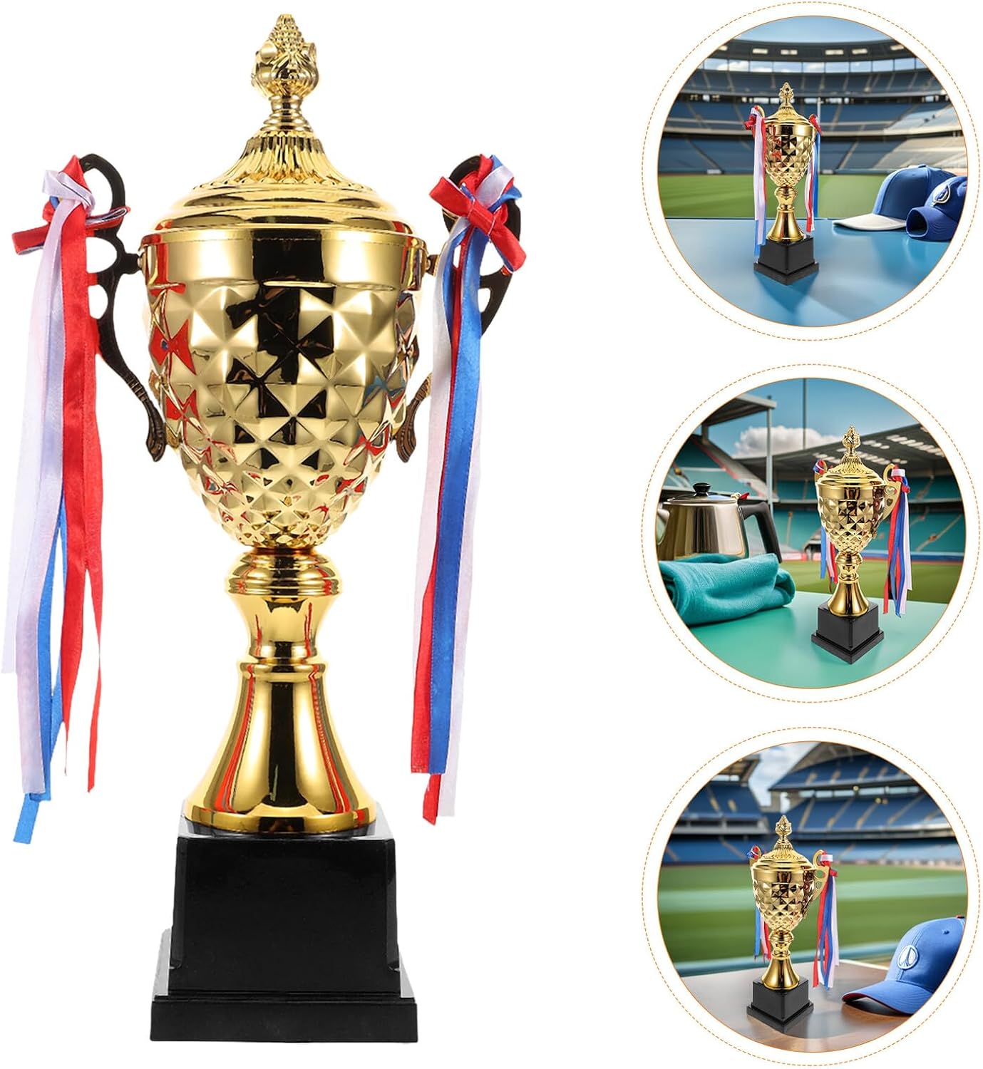 Alipis Metal Trophy Cup for Sports Competitions Lightweight Winner Award for Soccer Basketball Championship Ceremony Motivational Multi-Sports Recognition Trophy Metal Craftsmanship