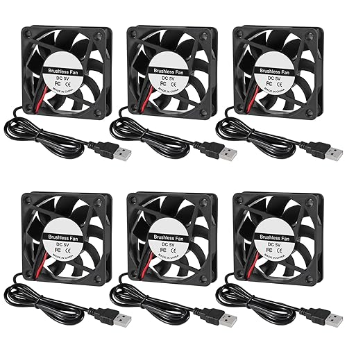 Miniatura 11 de Ventilador de ventilador USB de 1.969 in de refrigeración 5015 5V USB 5 voltios ventiladores soplador turbina Turbo rodamiento de bolas