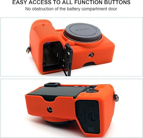 Miniatura 5 de Easy Hood Funda para cámara Sony A6600 Alpha 6600 ILCE-6600 sin espejo, antiarañazos, ajuste delgado, de goma de silicona suave, protector de piel