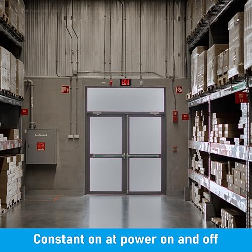 Miniatura 6 de LEONLITE Señal de salida LED roja, luz de salida de ubicación húmeda con batería de respaldo, certificación UL, iluminación de emergencia cableada