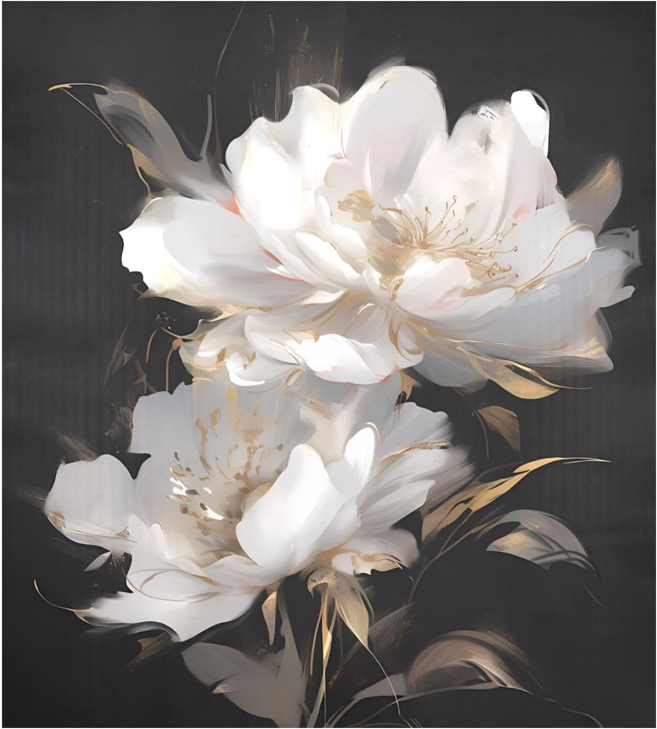 senya Dishwasher Magnet Cover Panel for The Front Pure White Flowers Dish Washer Door Sticker Multi-u7