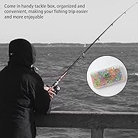Vista 7 de MAFIMOEA - Juego de 200/500 cuentas luminosas de pesca, huevos de cebo, juego surtido de líneas de pesca de plástico, cuentas para bagre lubina