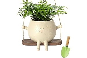 Unique Succulent Hanging Pots with Drainage and Smile Face Design, Perfect for...