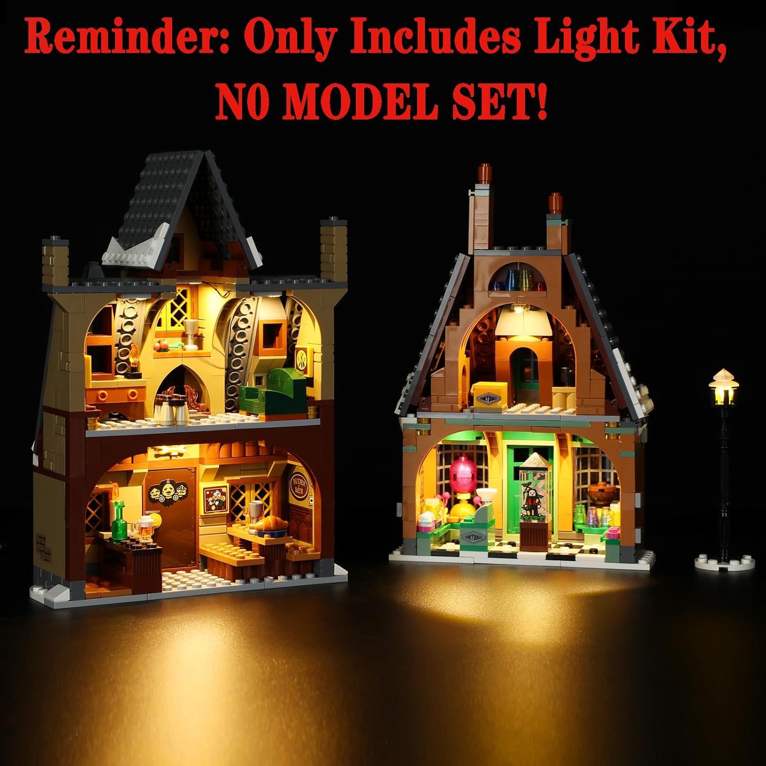 LED Light Set Compatible with Lego 76388 Hogsmeade Village Visit Harry Potter Building Blocks Model - Model Set NOT Included