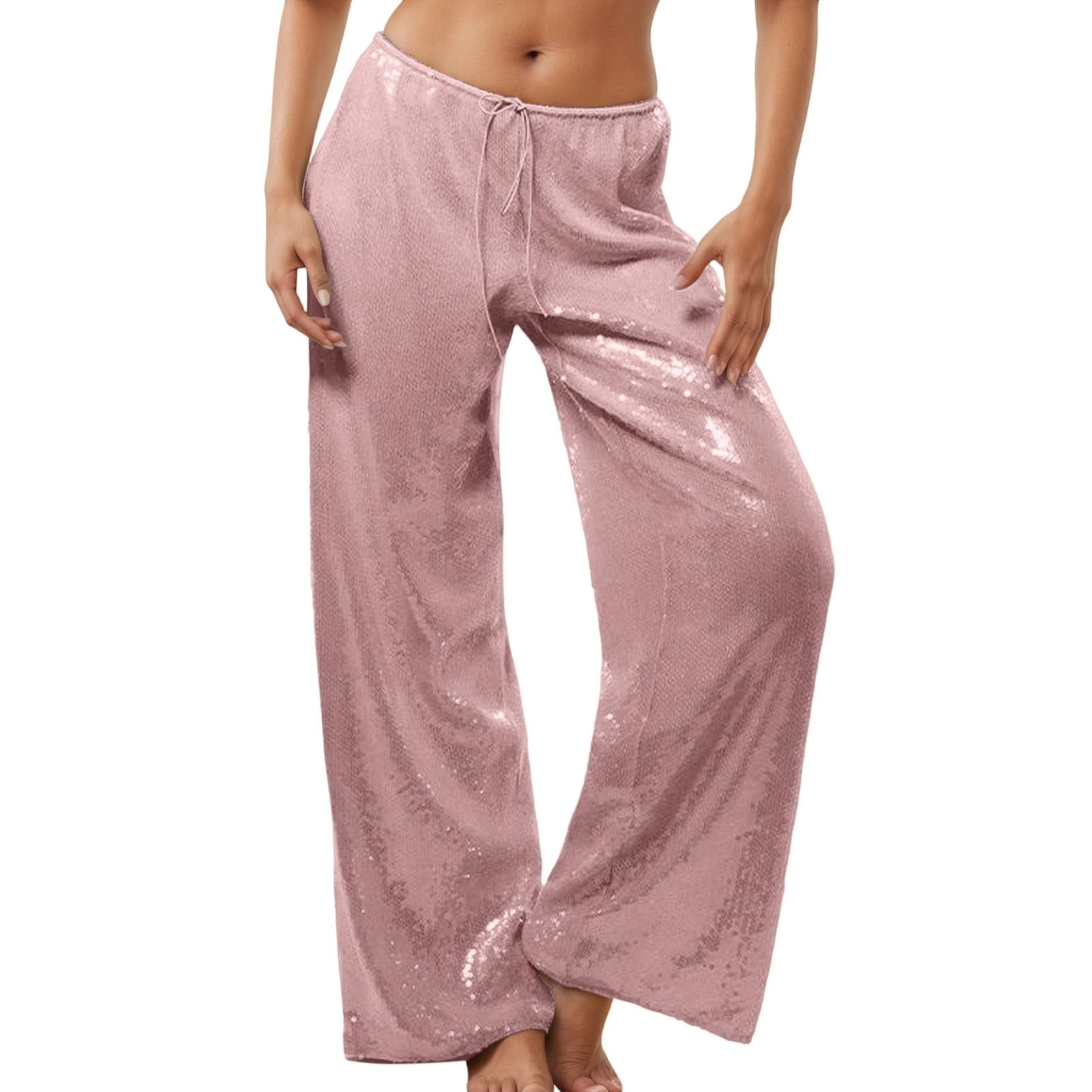 Glitzer Strumpfhosen Damen Festival Outfit Hose Party Kostüm Karneval Disco Elegante 80er Jahre Schlaghose Karnevalskostüm Hippie Faschingskostüme Pailletten Haremshose Hosen Strumpfhose Große Größen