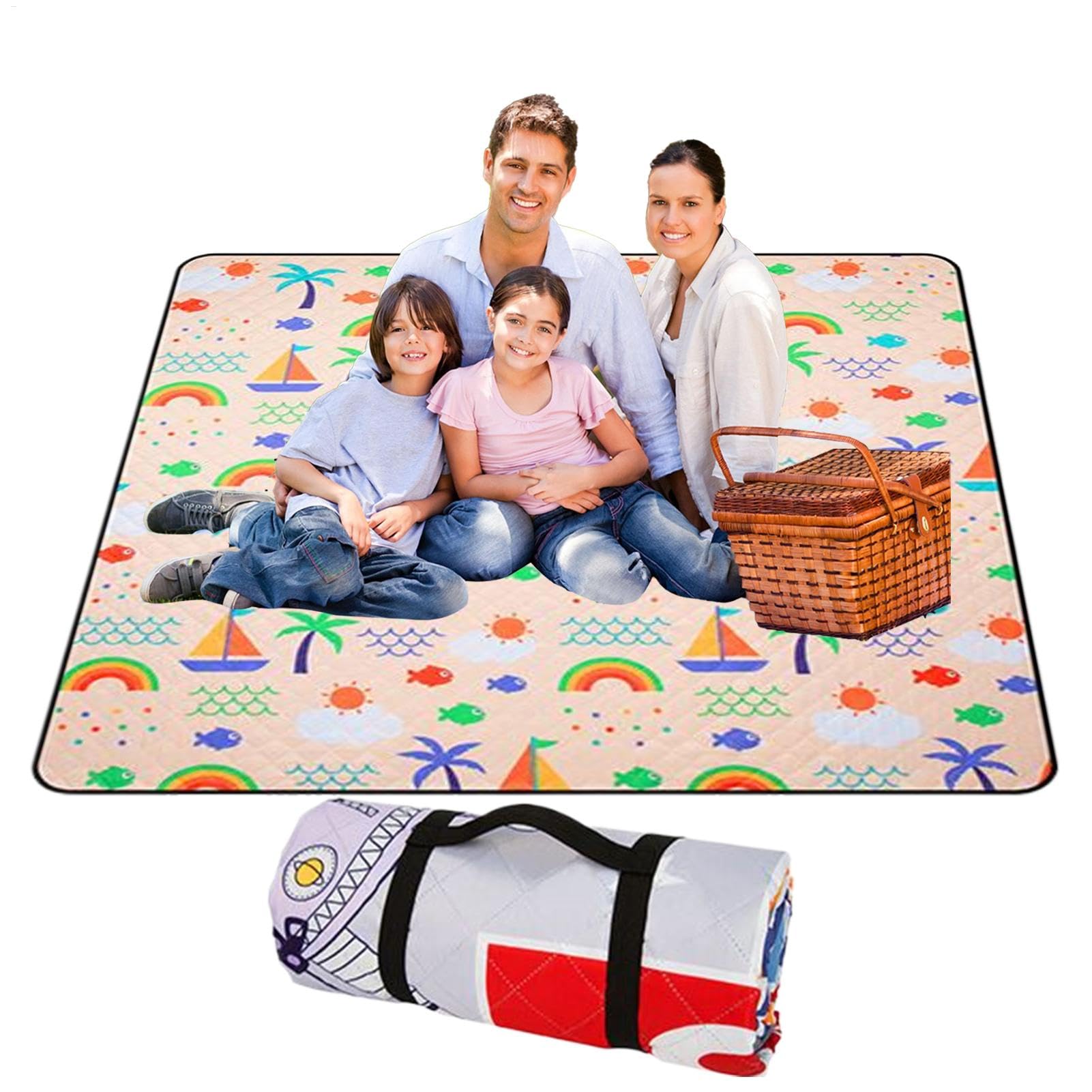 Tappeti da picnic coperte da picnic impermeabili e impermeabili per | Coperta di sabbia impermeabile leggera per spiaggia, campeggio