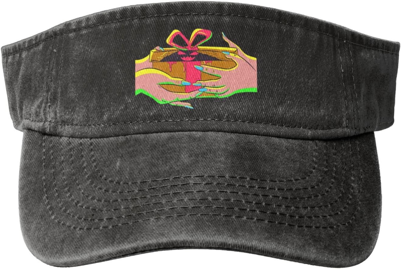 Sun Visor Cap Birthday Gifts and Neon Art Empty Top Hat Adjustable Visor Hats Uv Protection Empty Top Baseball Cap for Summer Cycling Running