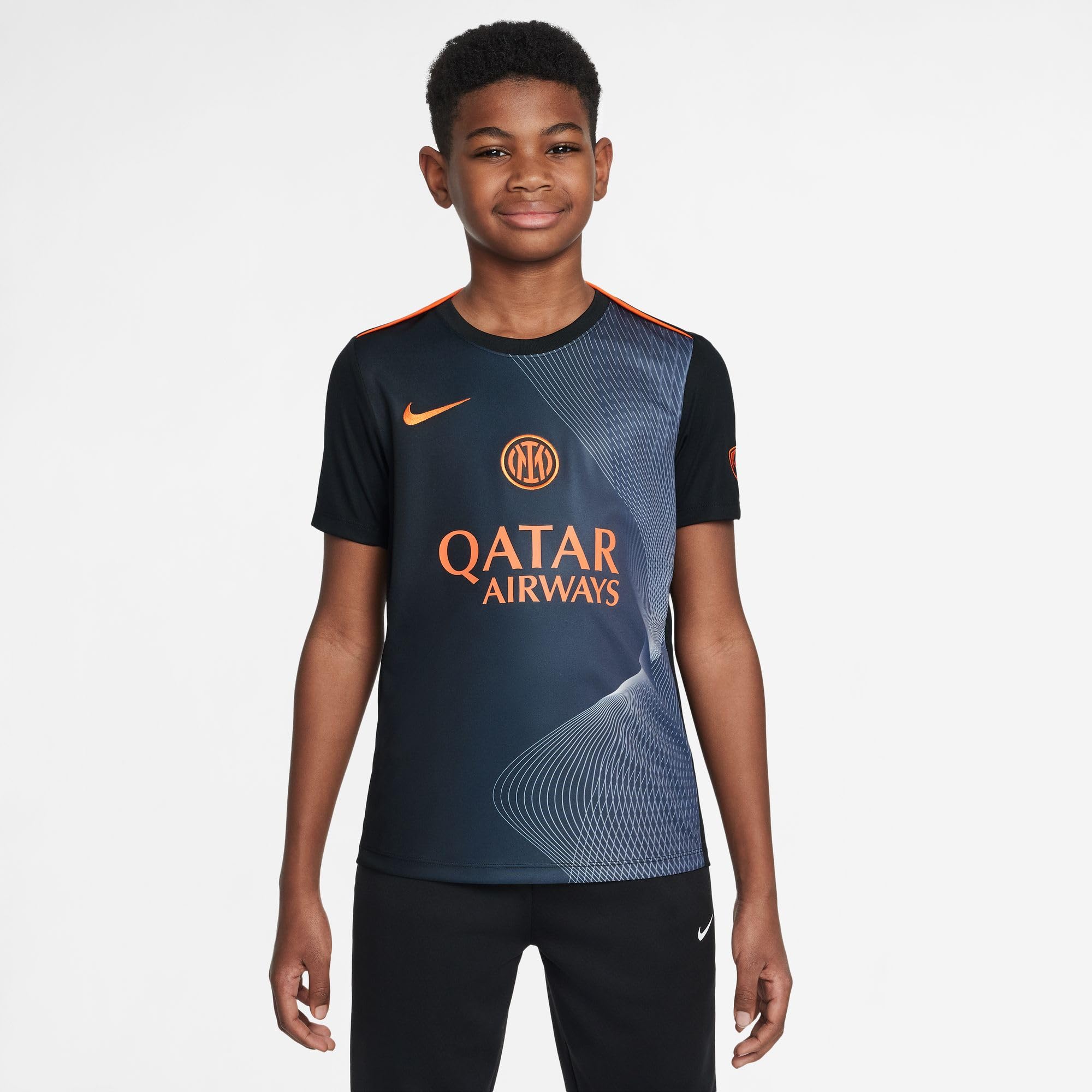 Camiseta de fútbol Inter Miland Academy Pro Third Nike Dri-FIT Total 90 Pre-Match para niños Mayores HM4188