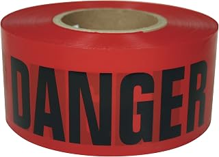 IPG - 761-91899 Barricade Ribbon, DANGER, 3" x 1000 ft, Red/Black, (Single Roll)